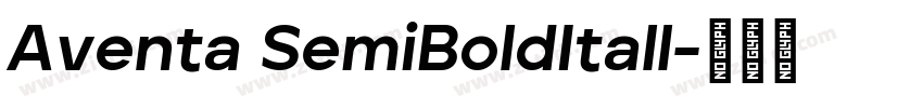 Aventa SemiBoldItall字体转换